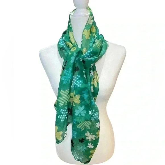 Saint Patrick’s Day Scarf - Lucky Irish ☘️ - Picture 1 of 3